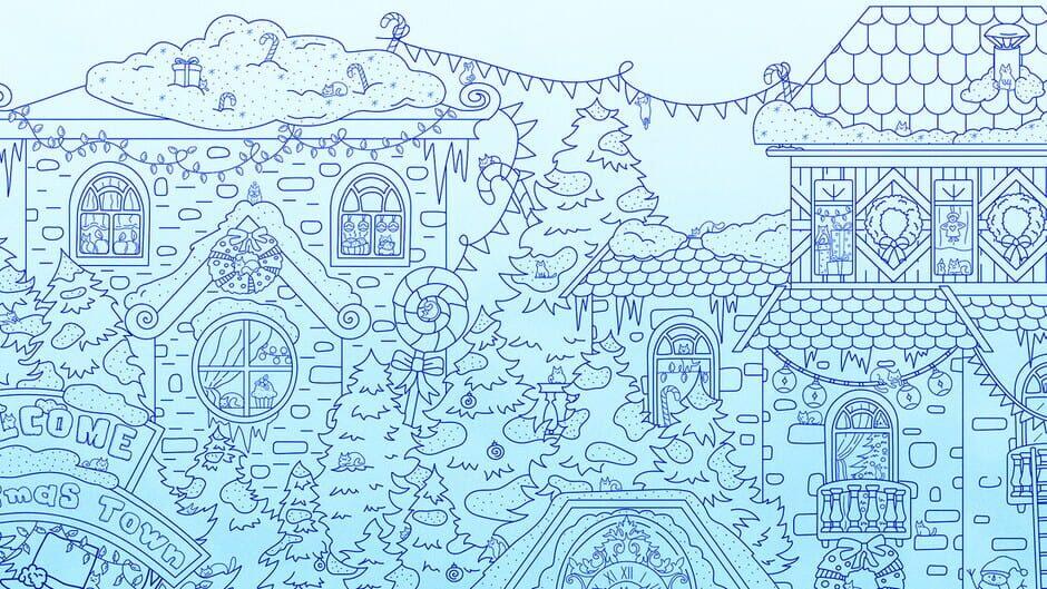 Cats Visiting Christmas Town artwork 1