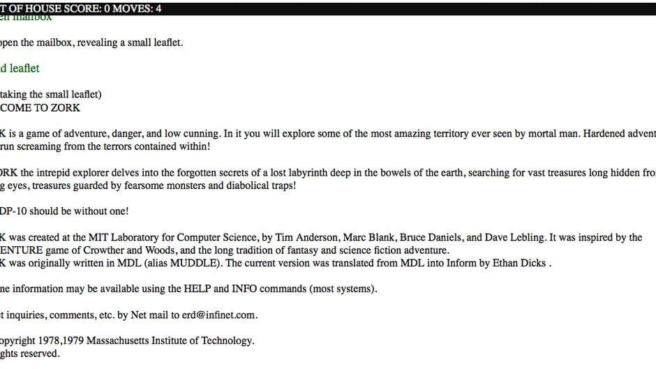 Zork screenshot 3
