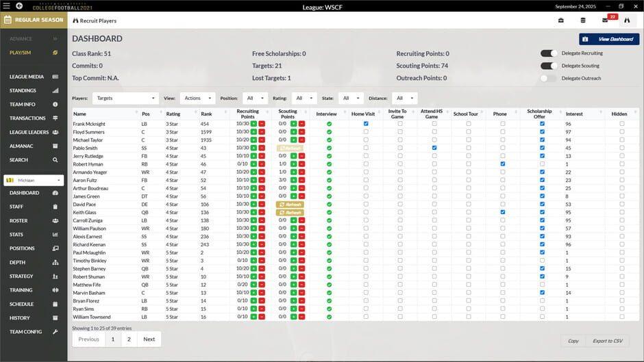 Draft Day Sports: College Football 2021 screenshot 2