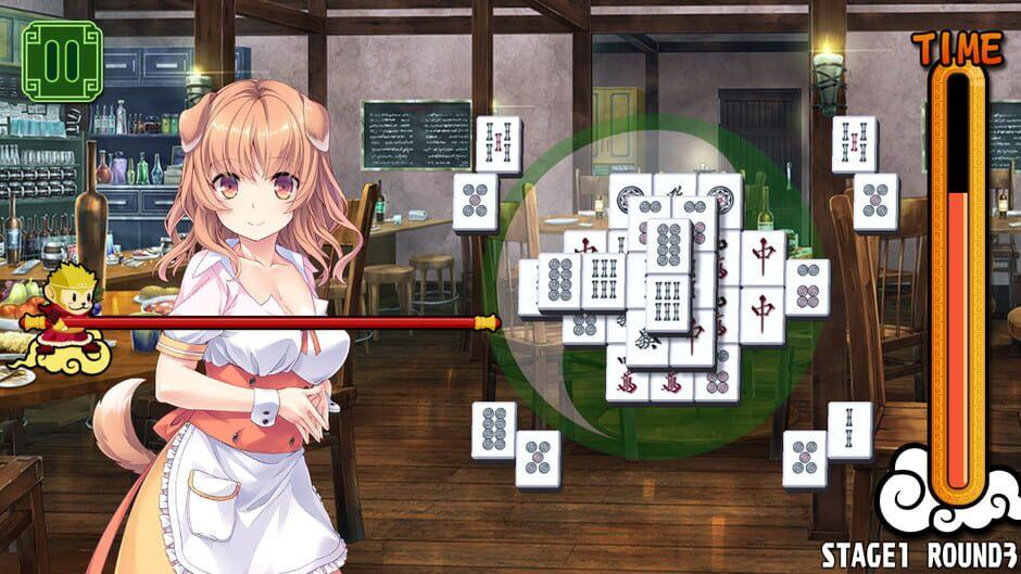 Pretty Girls Mahjong Solitaire: Green screenshot 3