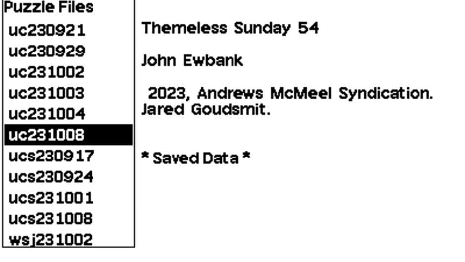 Crossword screenshot 1