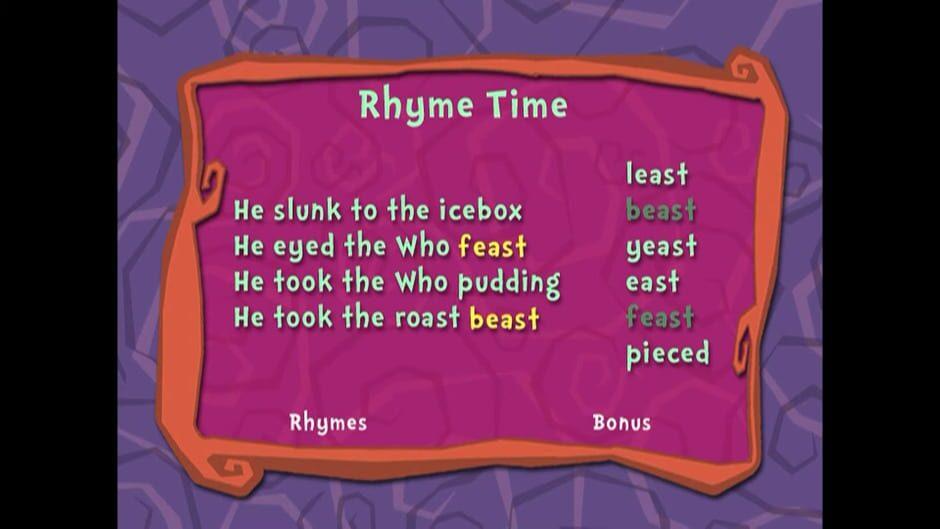 Dr. Seuss' How the Grinch Stole Christmas: Collector's Edition - Rhyme Time screenshot 1