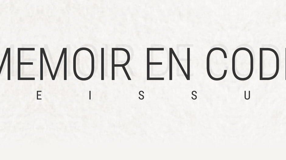 Memoir En Code: Reissue artwork 1
