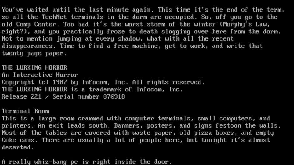 The Lurking Horror screenshot 2