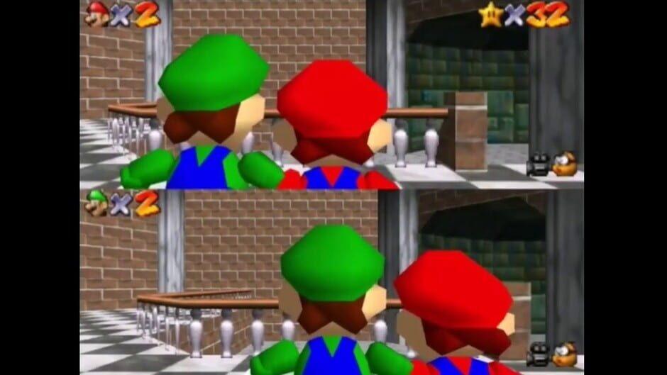 Super Mario 64 Splitscreen Multiplayer screenshot 1