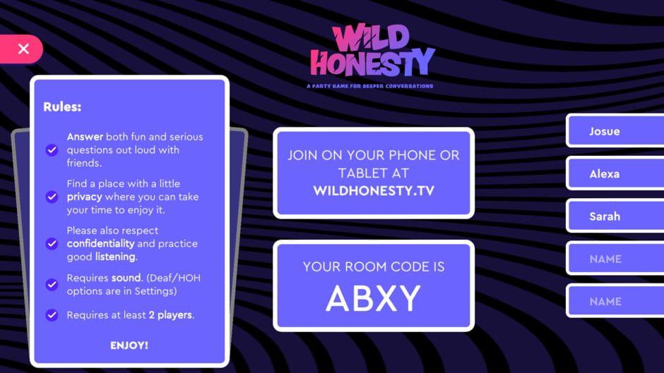 Wild Honesty: A Party Game for Deeper Conversations screenshot 1