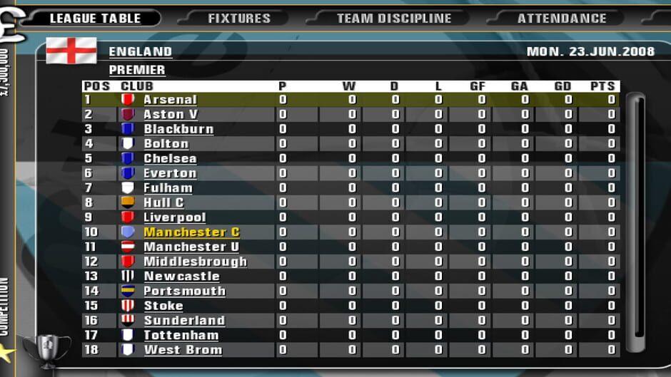 Premier Manager 09 screenshot 1