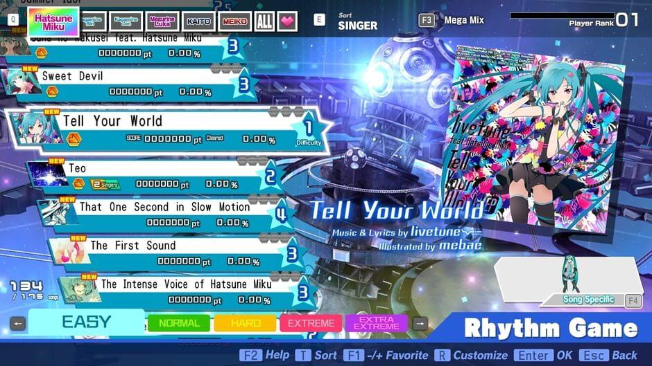 Hatsune Miku: Project Diva Mega Mix+ screenshot 1
