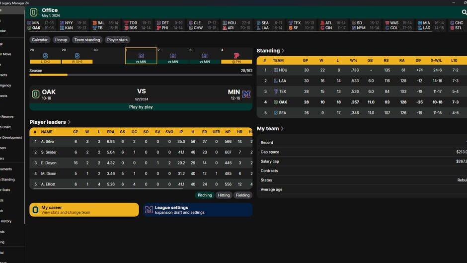 Baseball Legacy Manager 24 screenshot 1