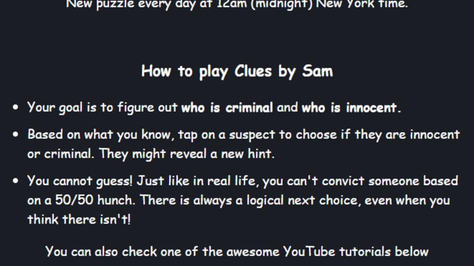 Clues By Sam screenshot 2